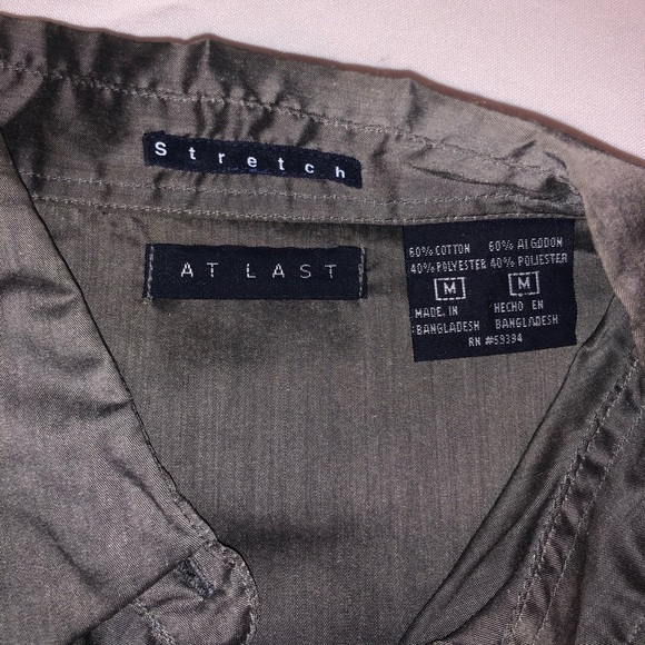 At Last Women’s charcoal button-down - Picture 5 of 8